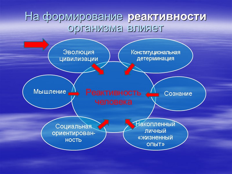 На формирование реактивности организма влияет